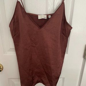 Aritzia Wilfred Free Rust Silk Tank XS